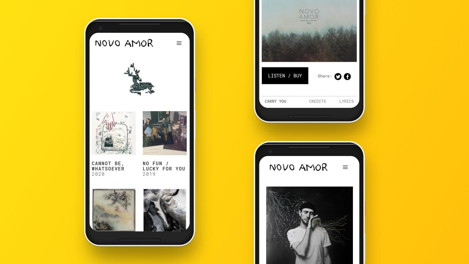 Novo Amor website